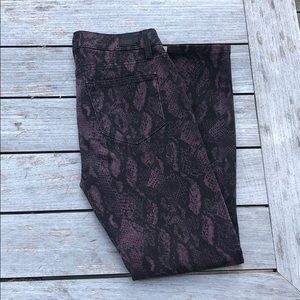 Paige python jeans size 26